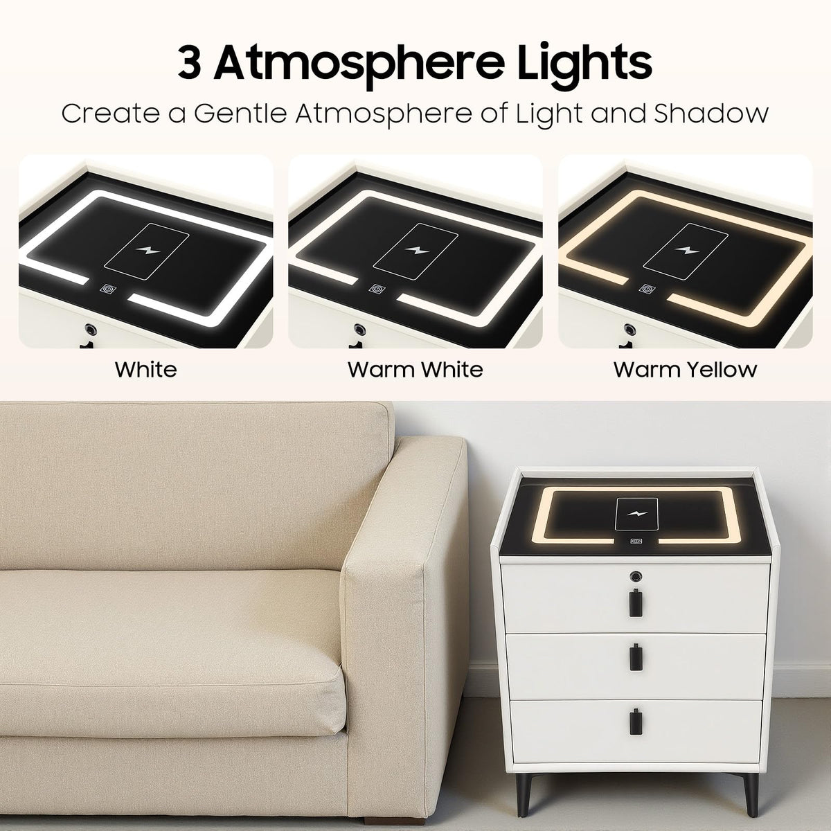 3 Drawers Nightstand Q719