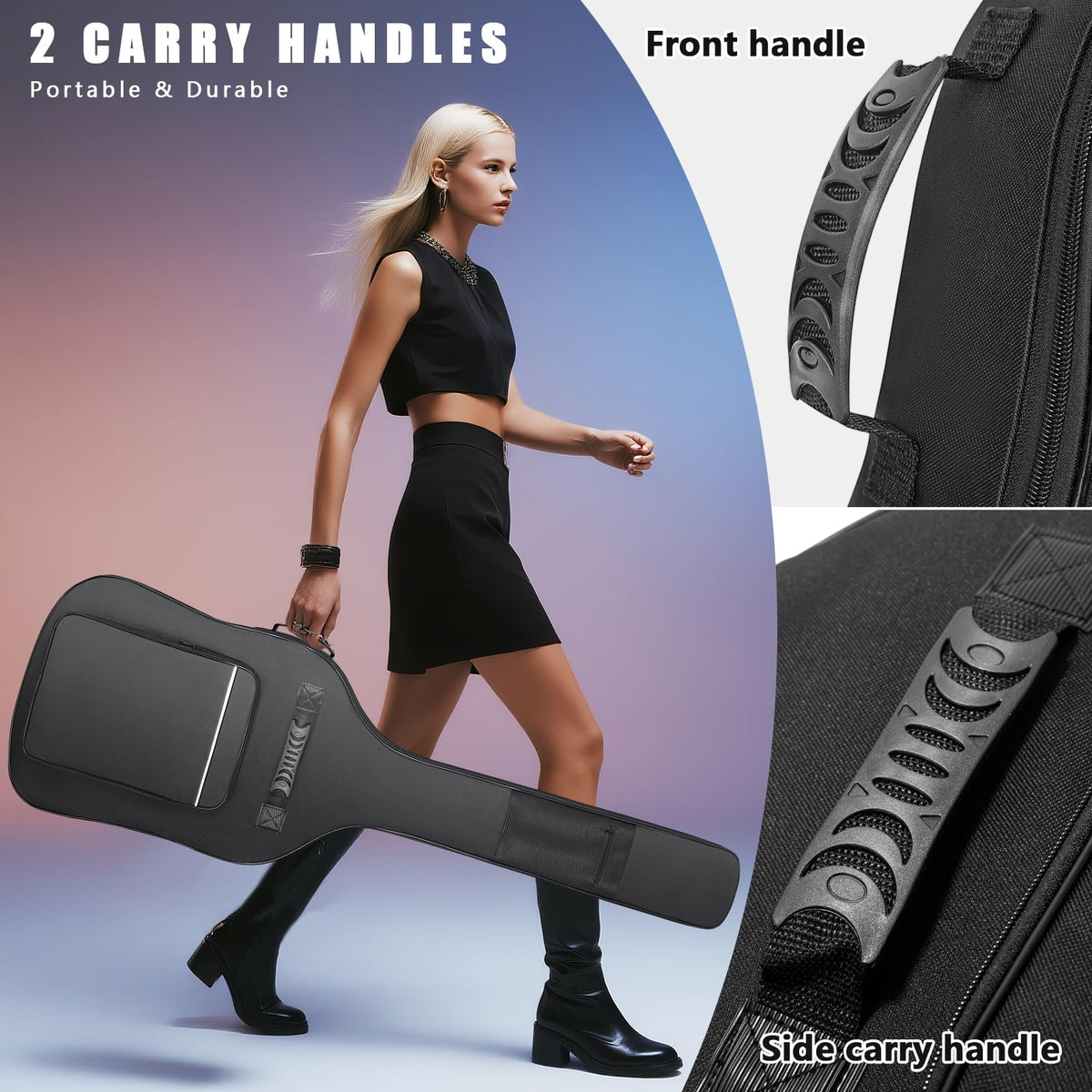 Black Waterproof Bass Guitar Gig Bag Q82239