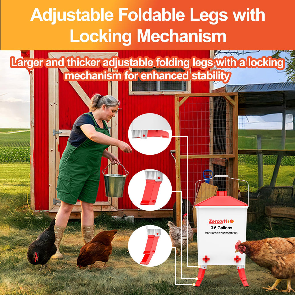 3.6 Gal Chicken Waterer with 4 Water Nipples G8033