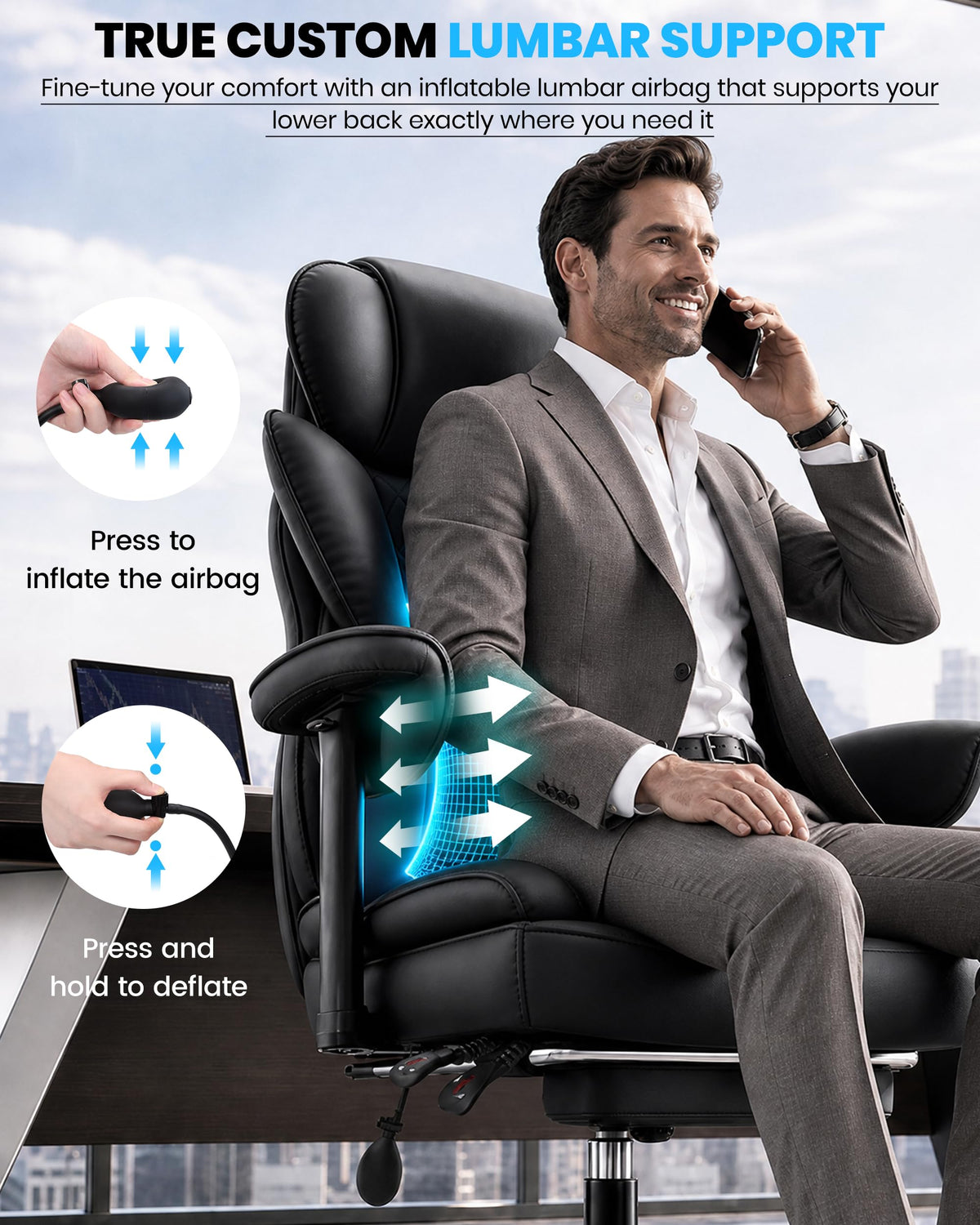 Office Chair with Adjustable Lumbar Support W5127