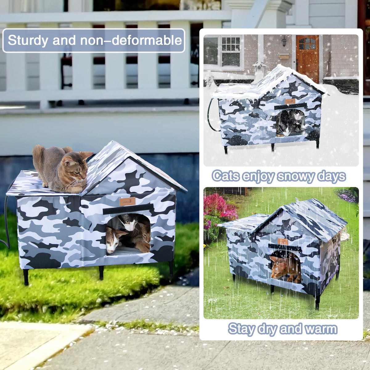 Extra Large Heated Weatherproof Cat House C50407