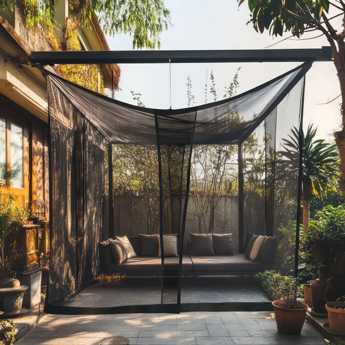 Black Mosquito Net 13 x 10 FT L19158