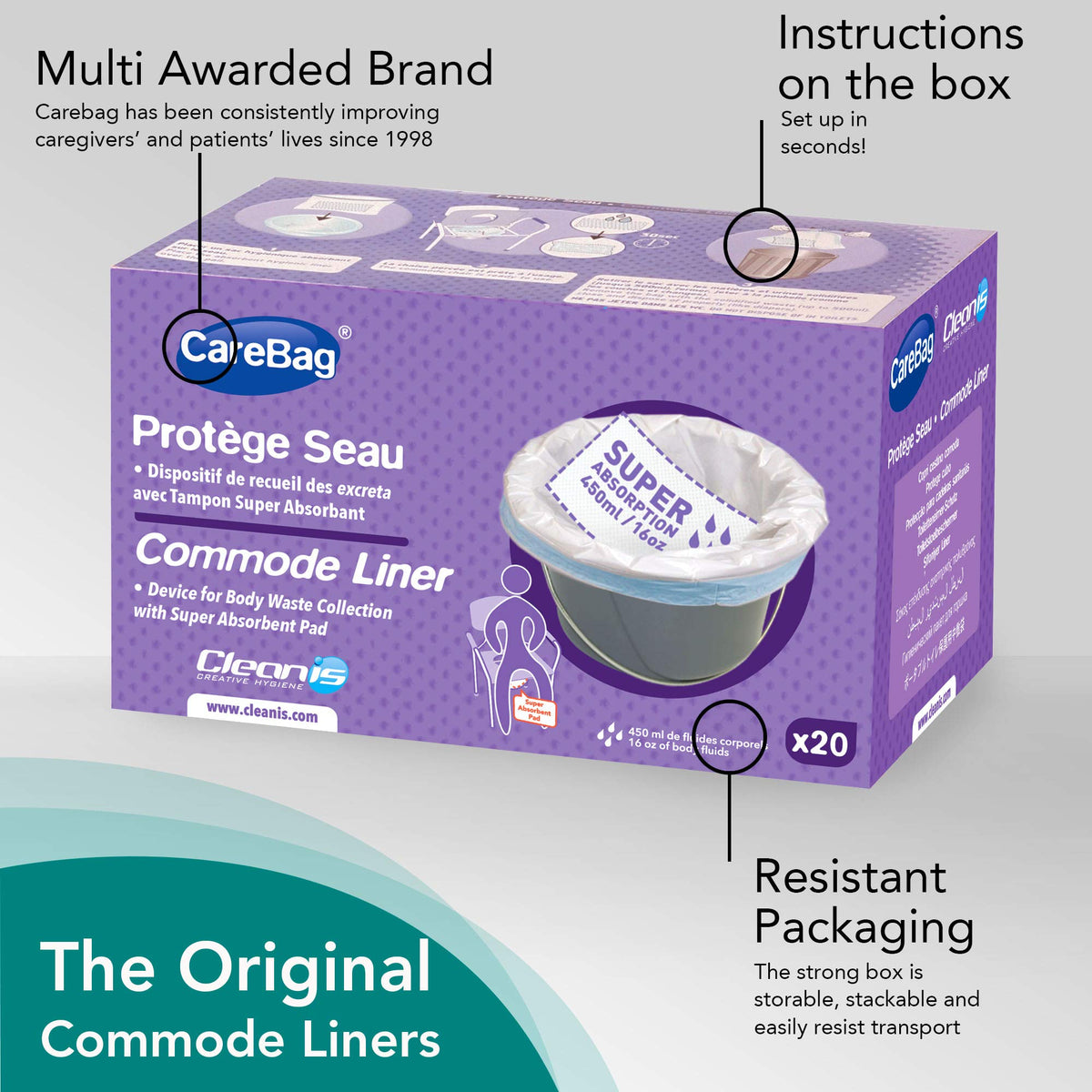 Disposable Commode Liners 60 Count A7998