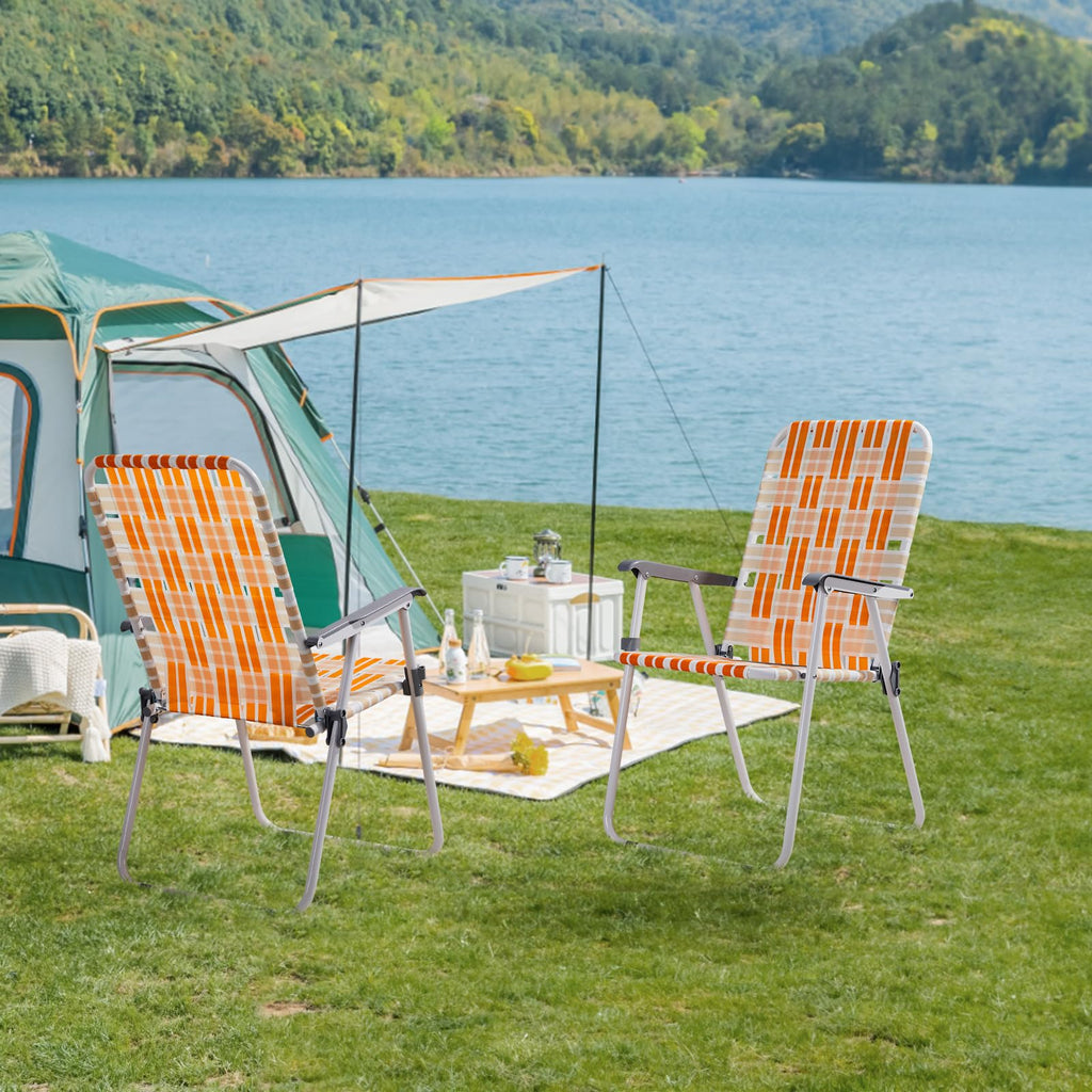 Folding Camping Chairs Set of 2 Steel M546905
