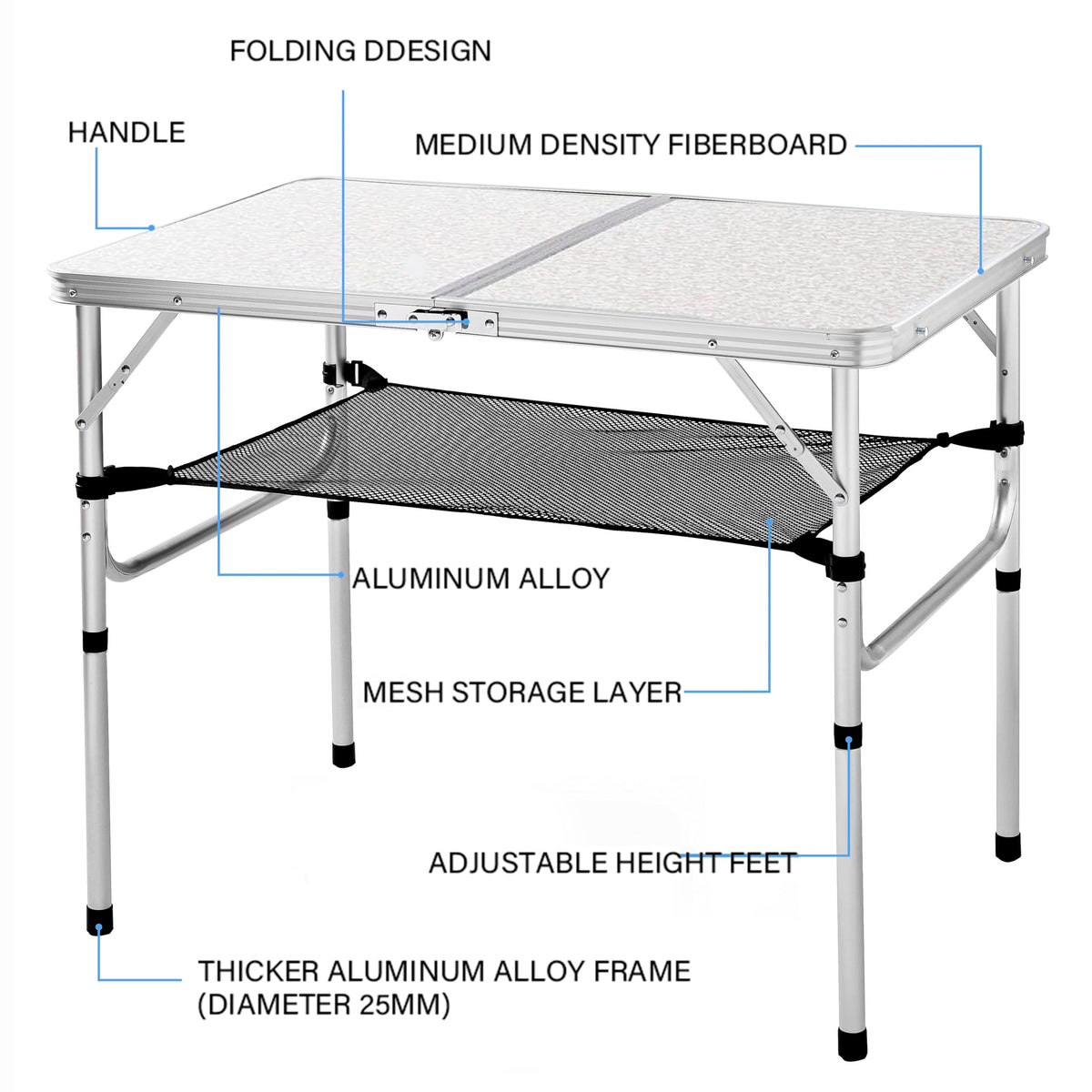 Aluminum Folding Camp Table O8991