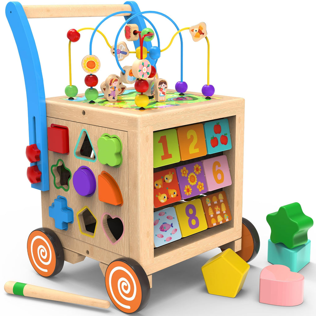 Wooden Activity Cube Walker A491