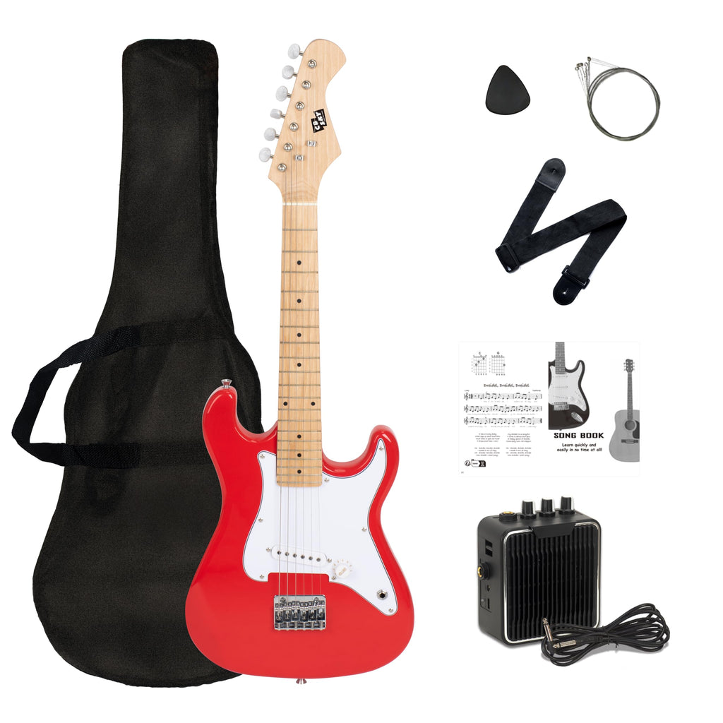 32 Inch Junior Size Red Electric Guitar Beginner Kit with Amplifier and Bag O6046
