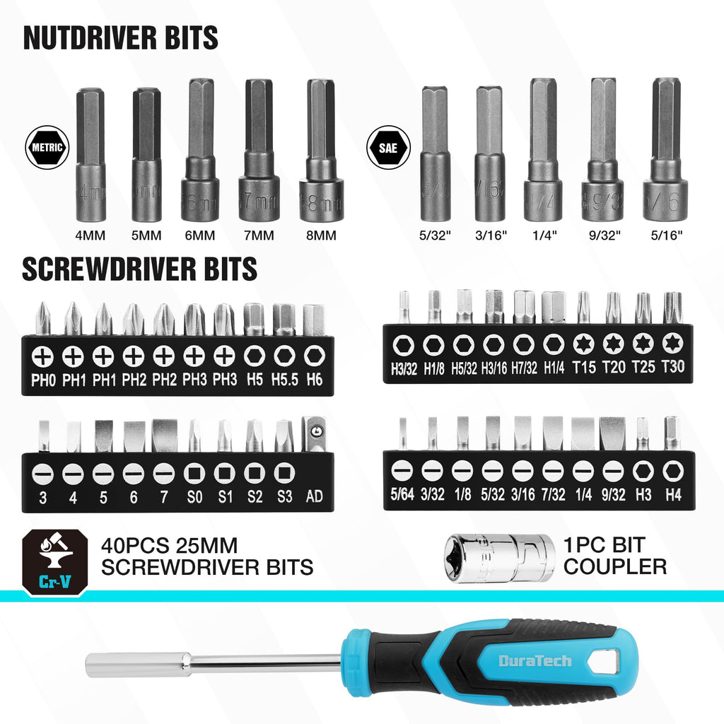 121-Piece Mechanics Tool Kit with Carrying Tool Box I3087