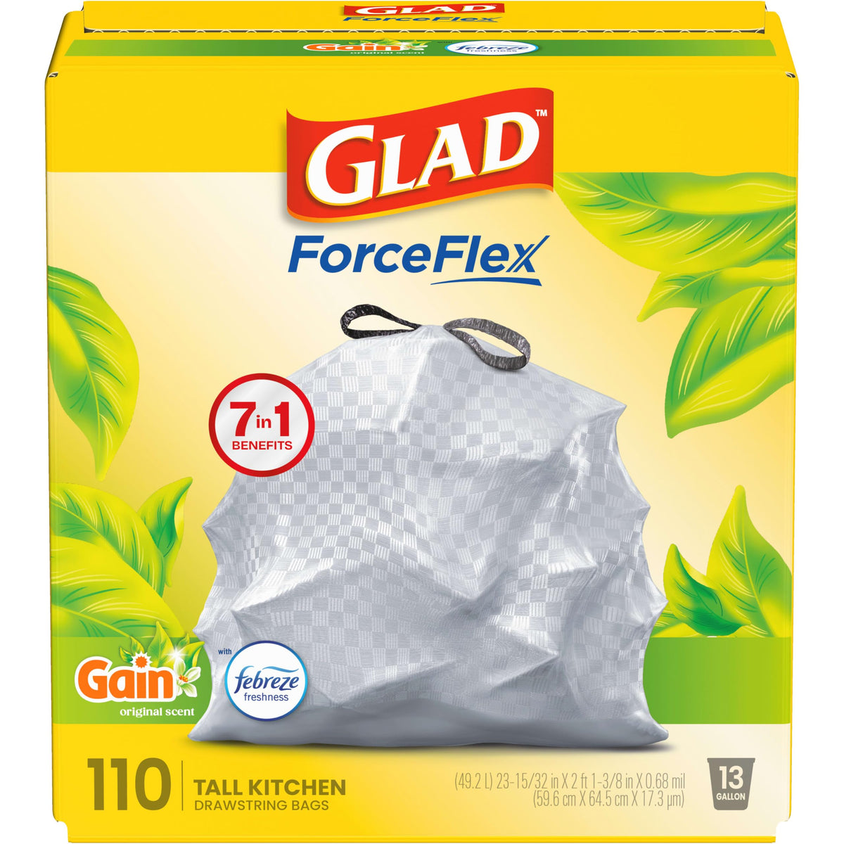 13 Gallon Tall Kitchen Trash Bags 110 Count J4140