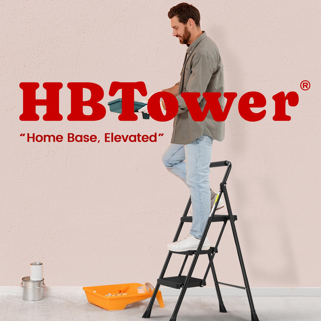 Folding Step Ladder with Anti-Slip Pedal M96636