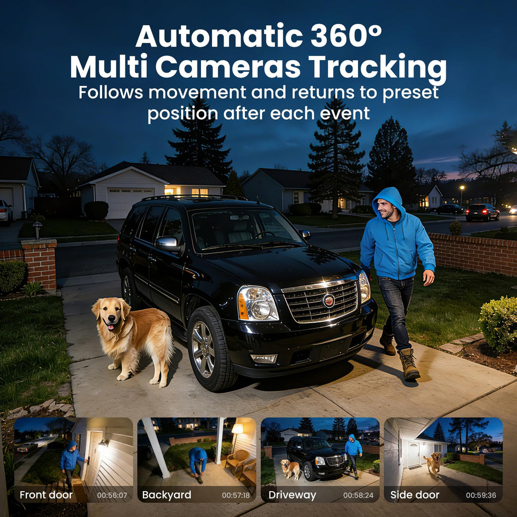 5MP Wireless Outdoor Security Cameras 4-Cam Kit L6593