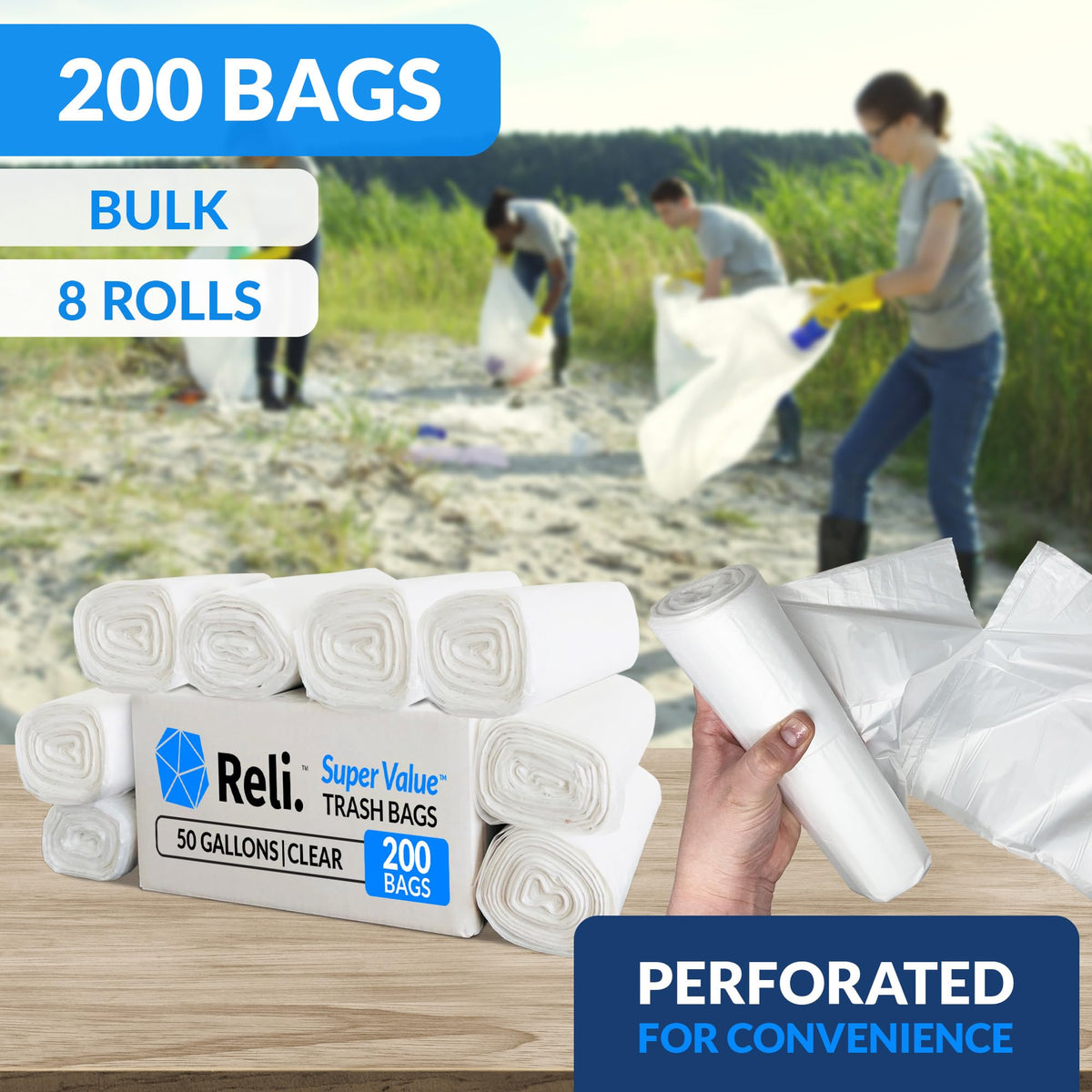 50 Gallon Heavy Duty Trash Bags Y289319