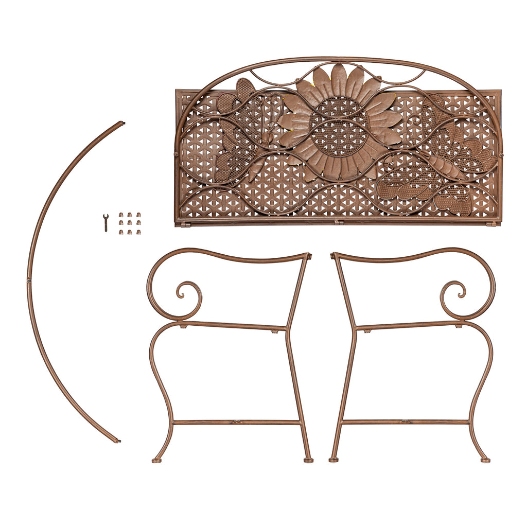 Cast Iron Metal Garden Bench U336