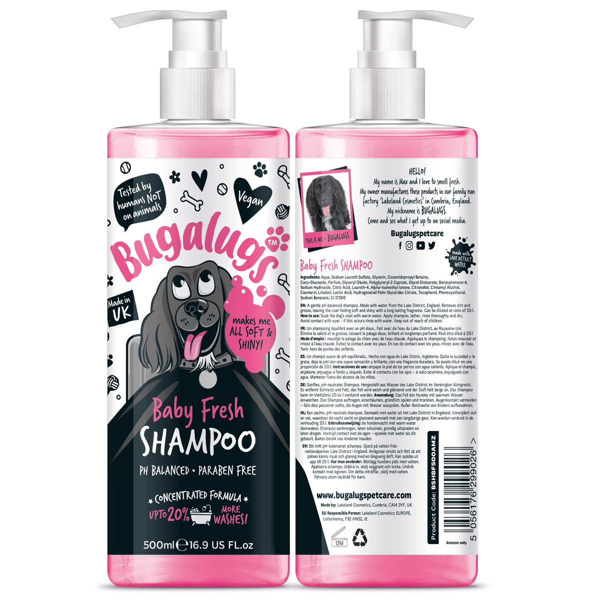 Baby Powder Scent Dog Shampoo 16.85 FL Oz J3346