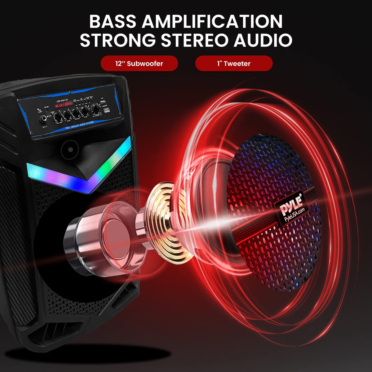 Portable Bluetooth PA Speaker System 800W Rechargeable T8849