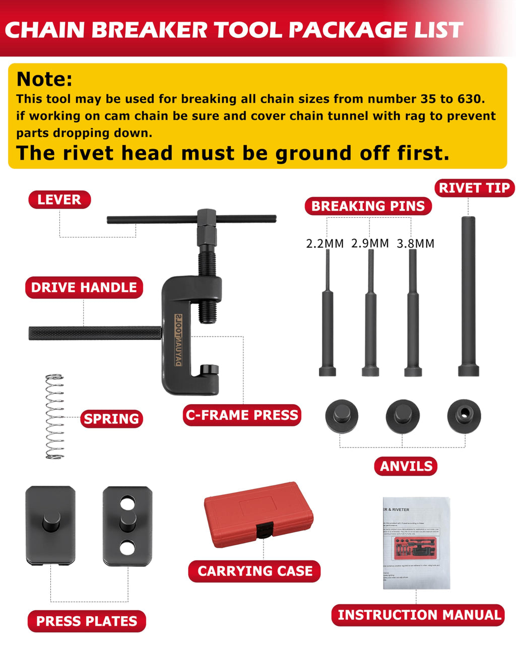 Motorcycle Chain Breaker Set R822