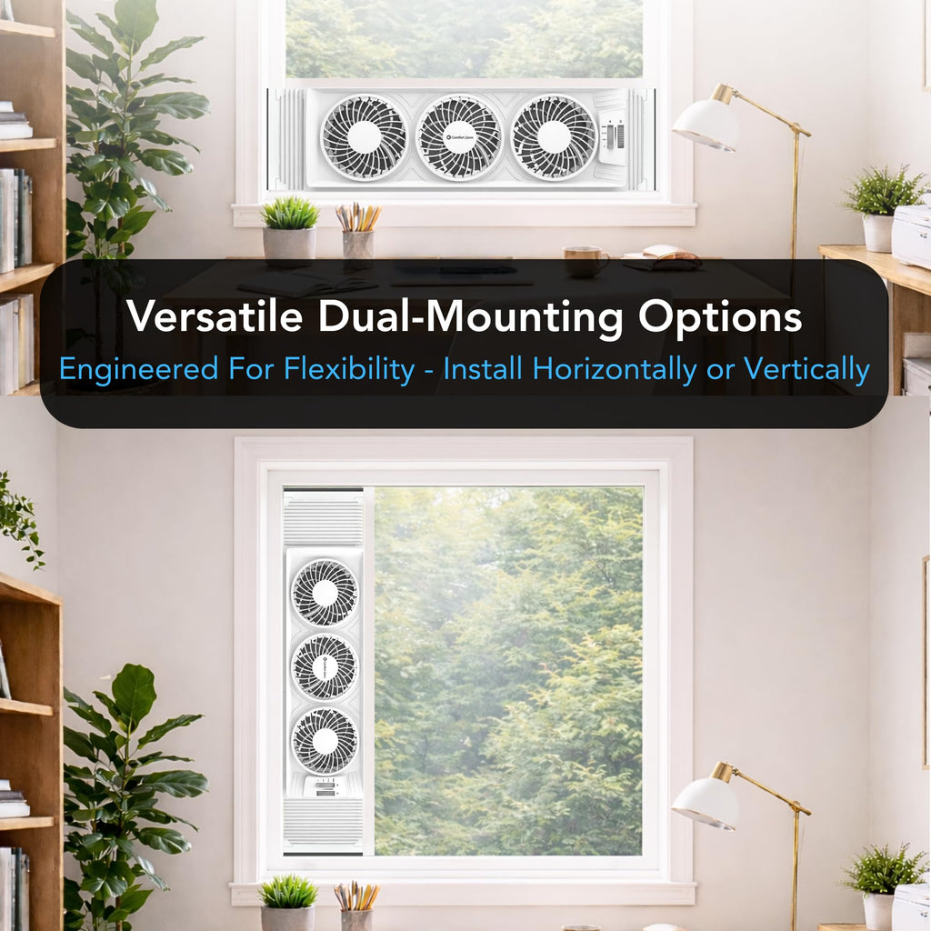 Triple Window Fan with 3-Speeds & Expandable Width P435