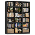 59" W Triple Wide Black Bookshelf and Bookcase J2955