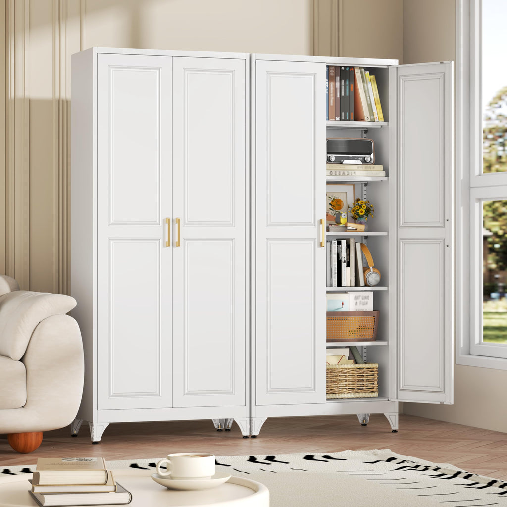 75" Kitchen Pantry Cabinet with Doors and Shelves G66884