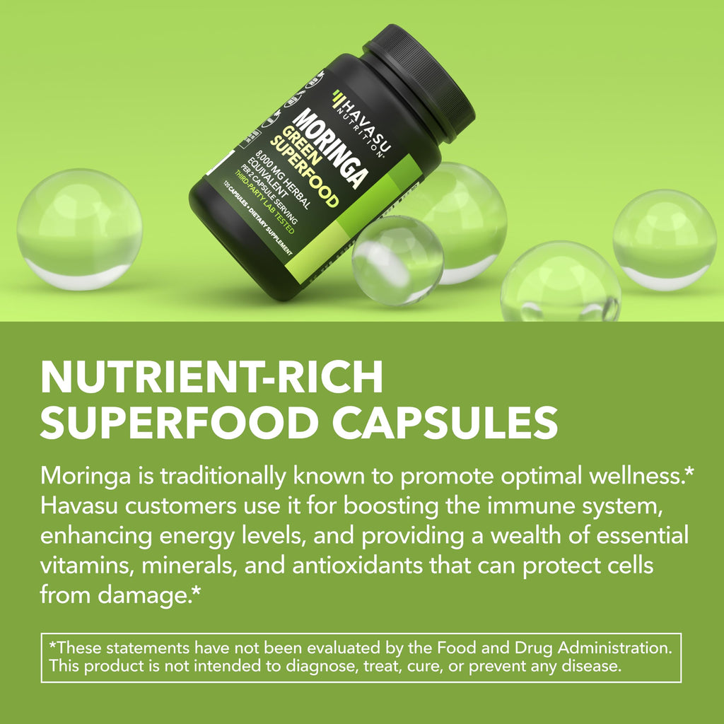 Moringa Capsules 800mg 120 Count A514601