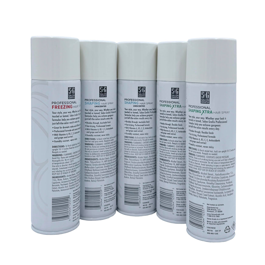 Mega Hold Unscented Quick-Drying Hairspray Pack of 5 J613411