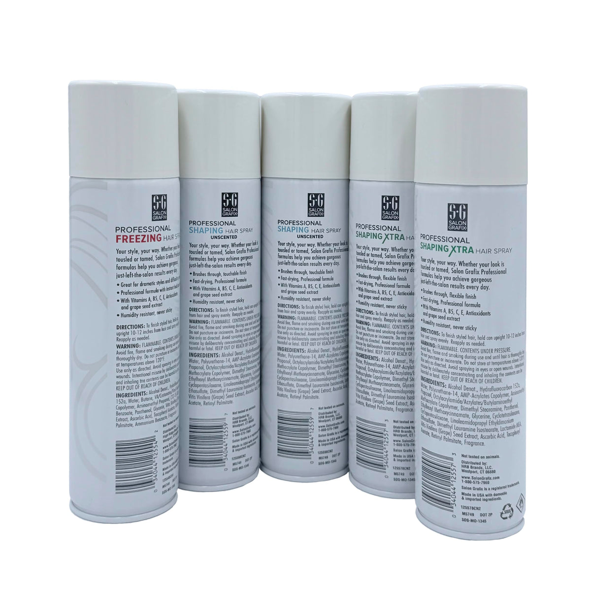Mega Hold Unscented Quick-Drying Hairspray Pack of 5 J613411