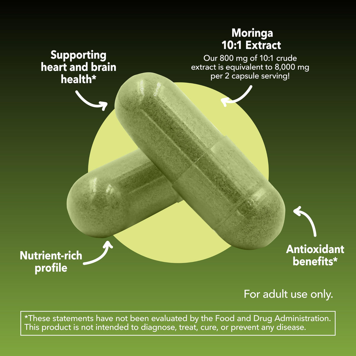 Moringa Capsules 800mg 120 Count A514601