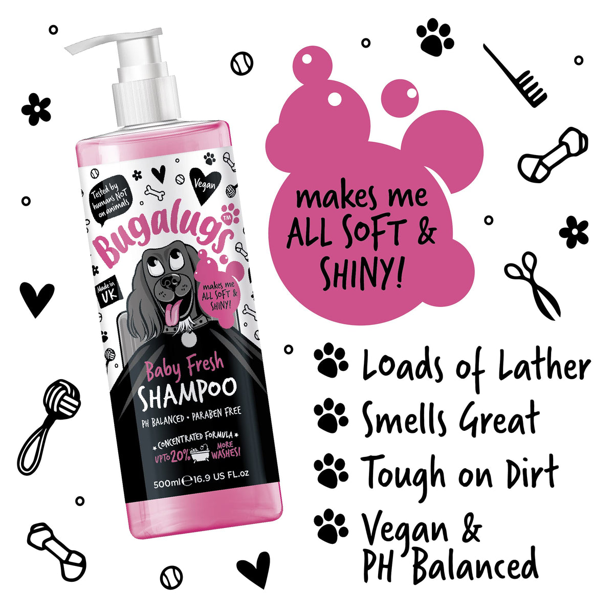 Baby Powder Scent Dog Shampoo 16.85 FL Oz J3346