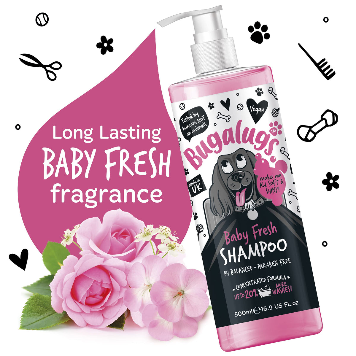 Baby Powder Scent Dog Shampoo 16.85 FL Oz J3346