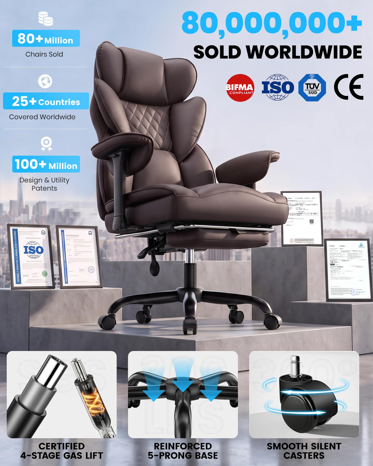 Office Chair with Adjustable Lumbar Support W5127