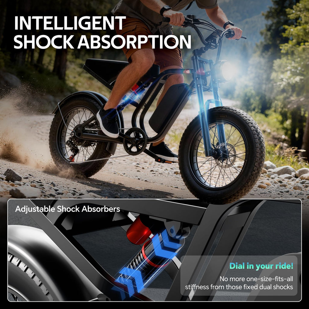 20" Fat Tire Foldable Electric Bike with Removable Battery L626302
