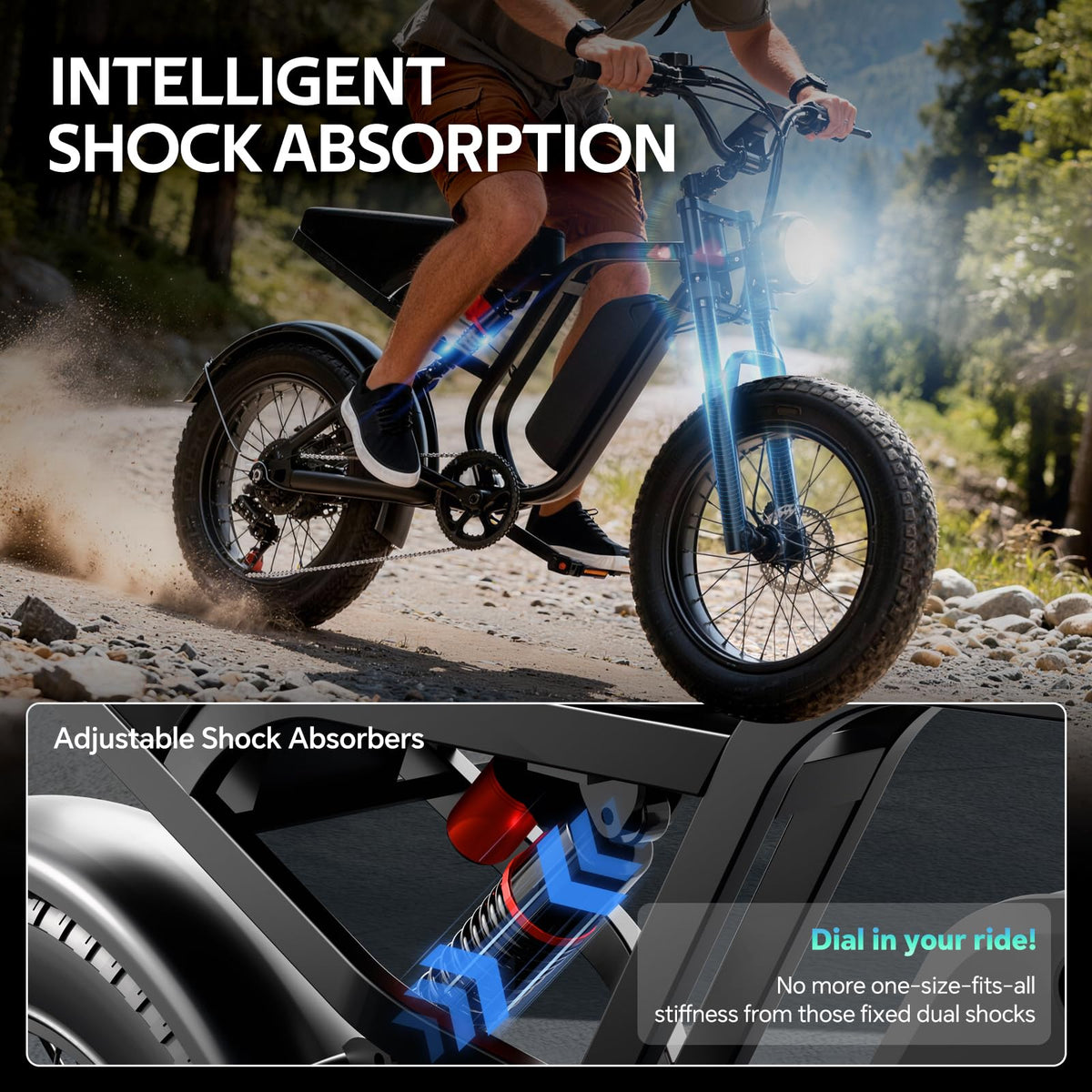 20" Fat Tire Foldable Electric Bike with Removable Battery L626302