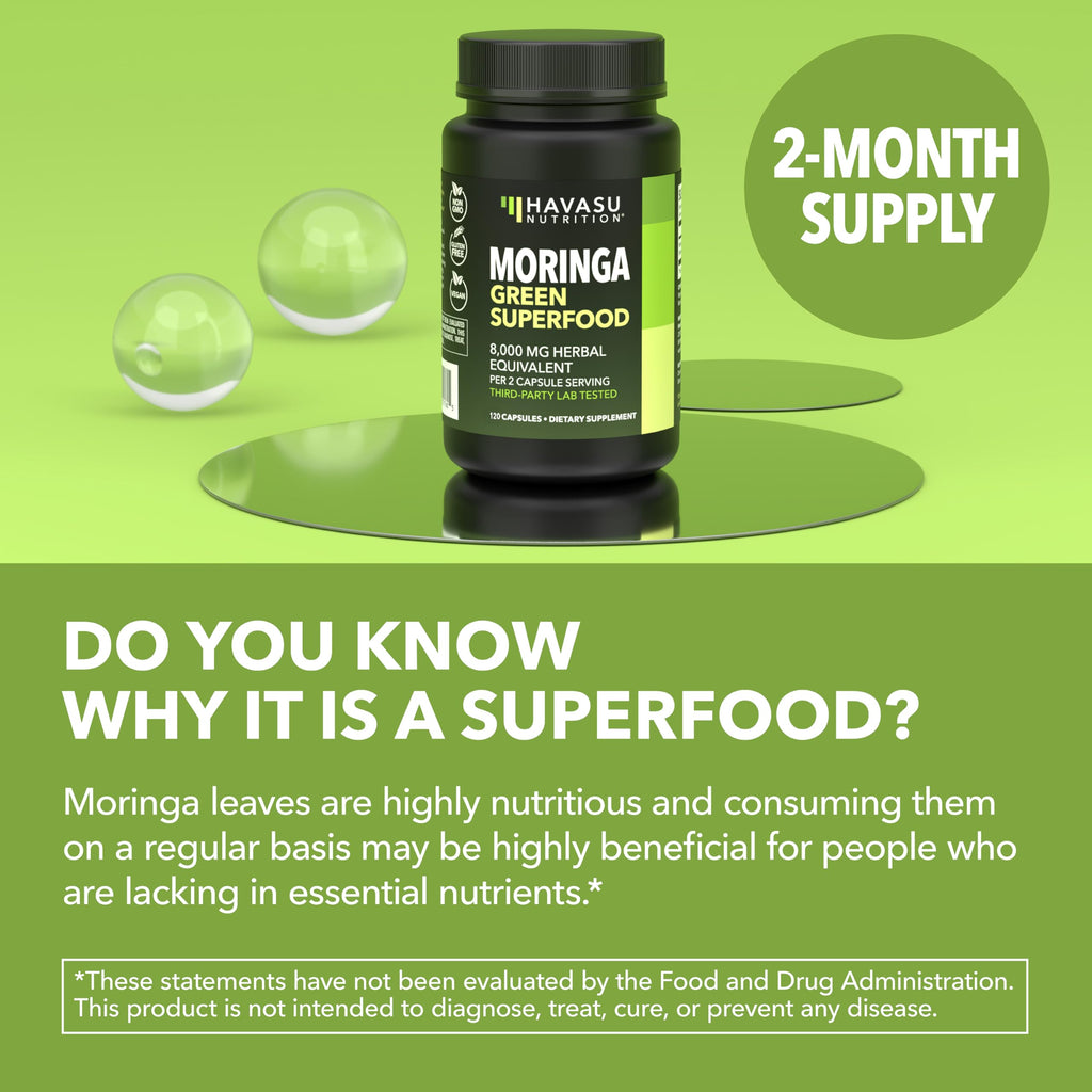 Moringa Capsules 800mg 120 Count A514601