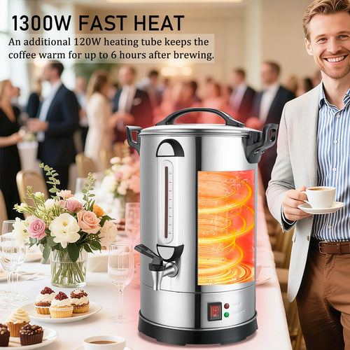 100 Cup Stainless Steel Commercial Coffee Urn W25386