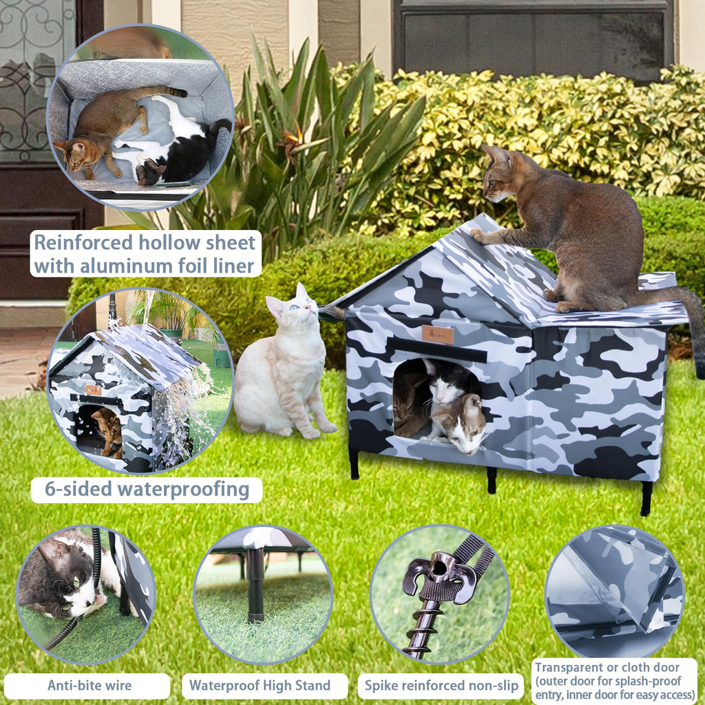 Extra Large Heated Weatherproof Cat House C50407