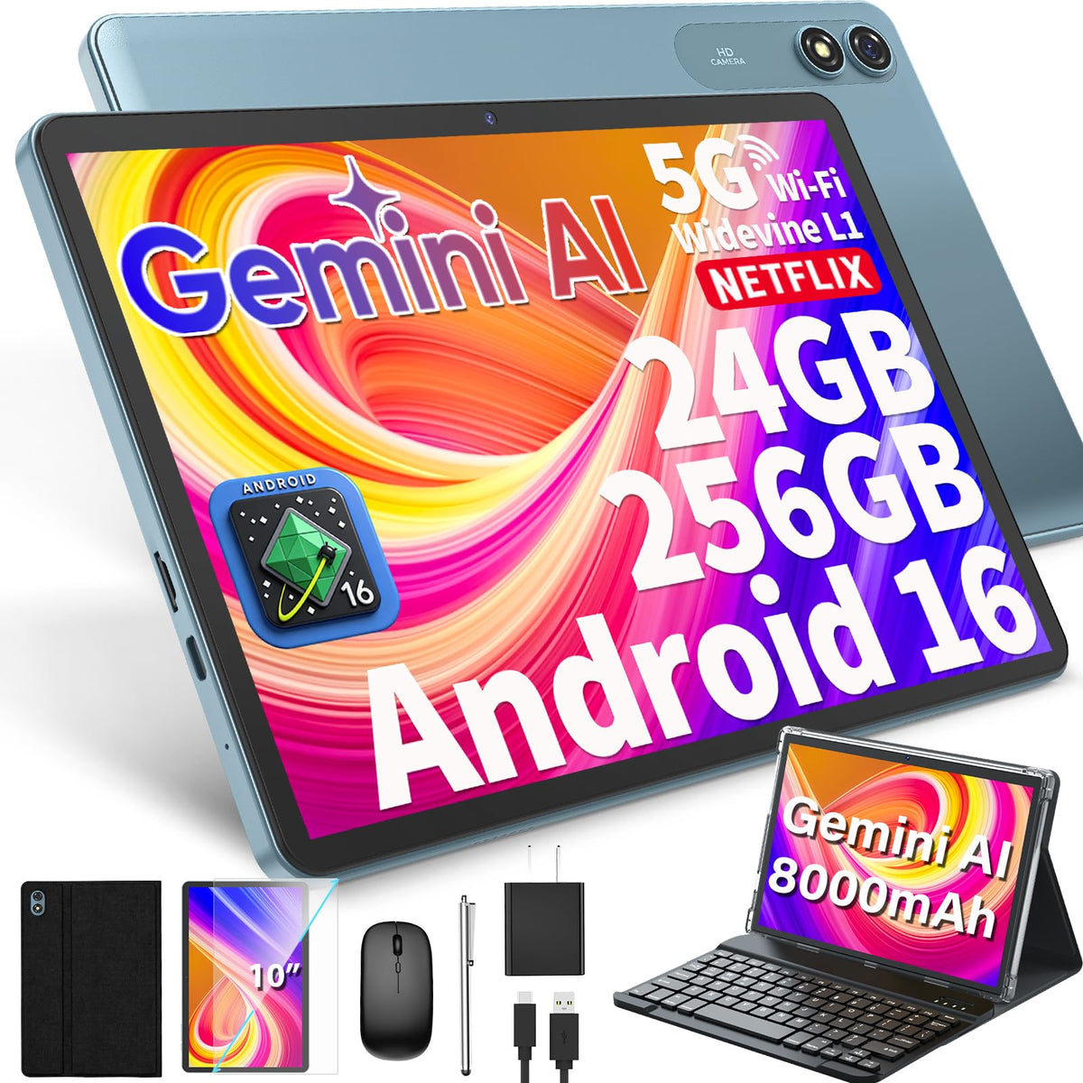 10 inch Android Tablet with Keyboard N711996