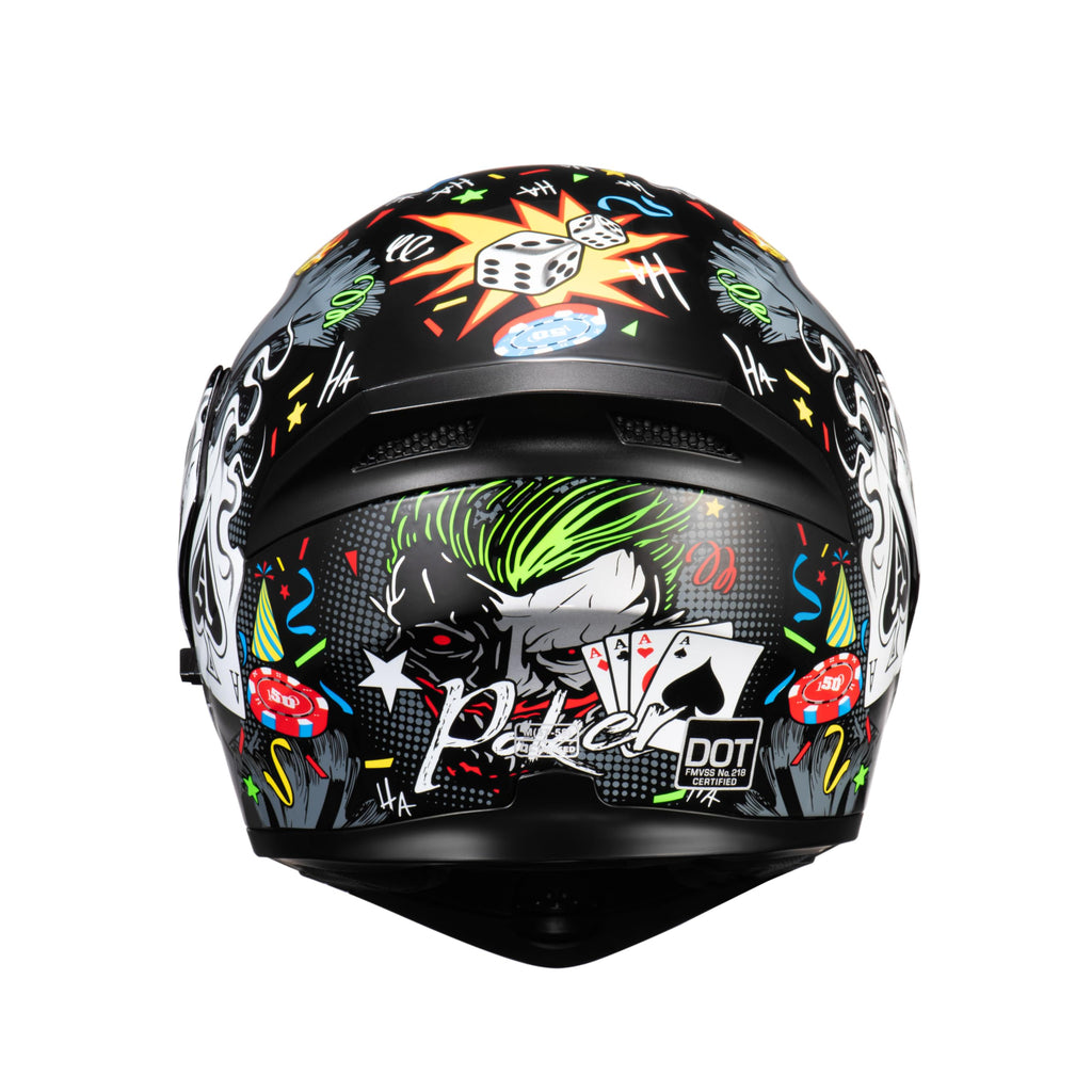 Motorcycle Dual Visor Flip up Modular Full Face Helmet K7098