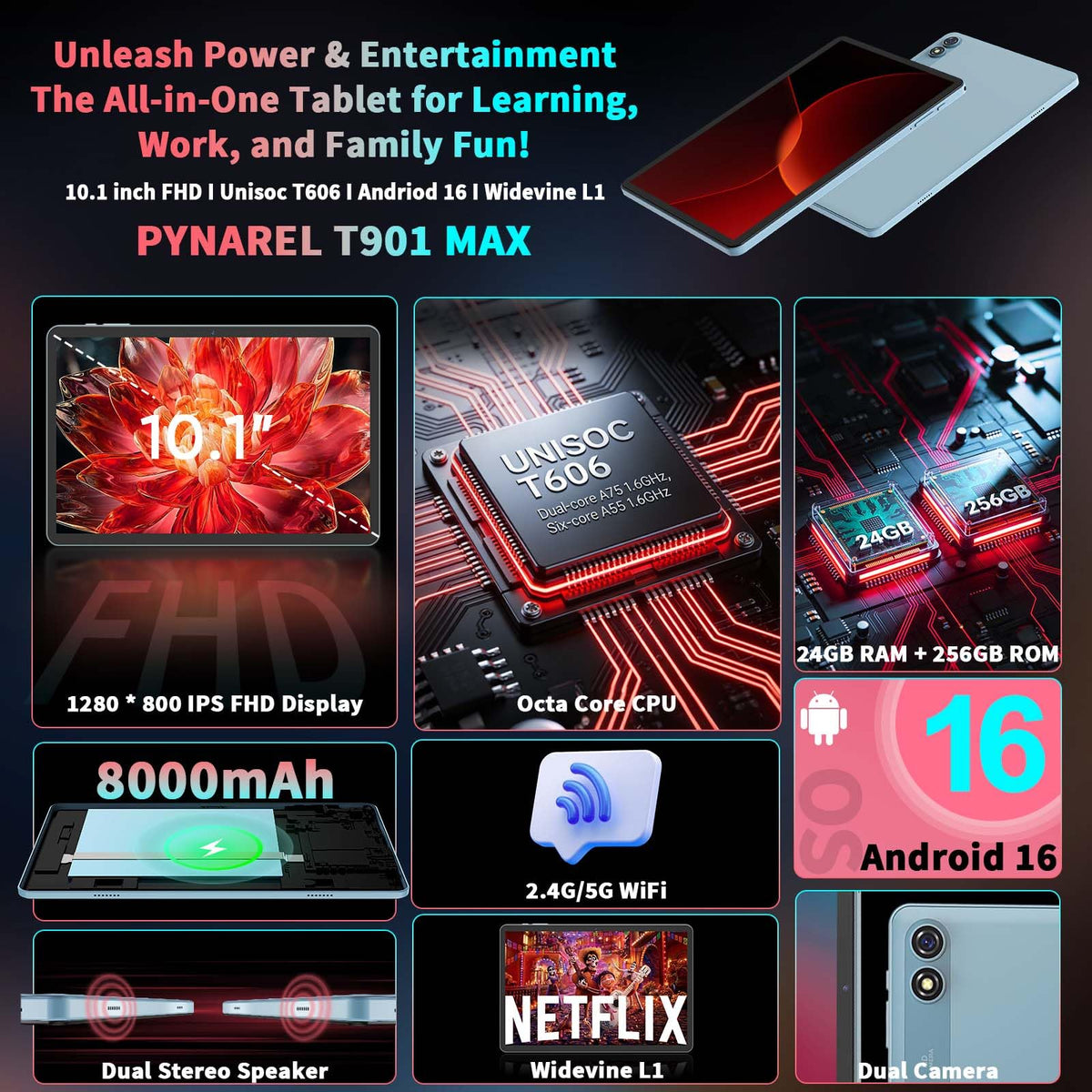 10 inch Android Tablet with Keyboard N711996