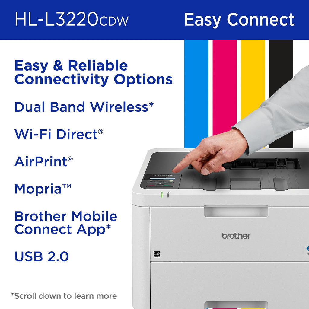 Color Laser Printer with Wireless Printing, Duplex, 250-Sheet Paper Tray D57679