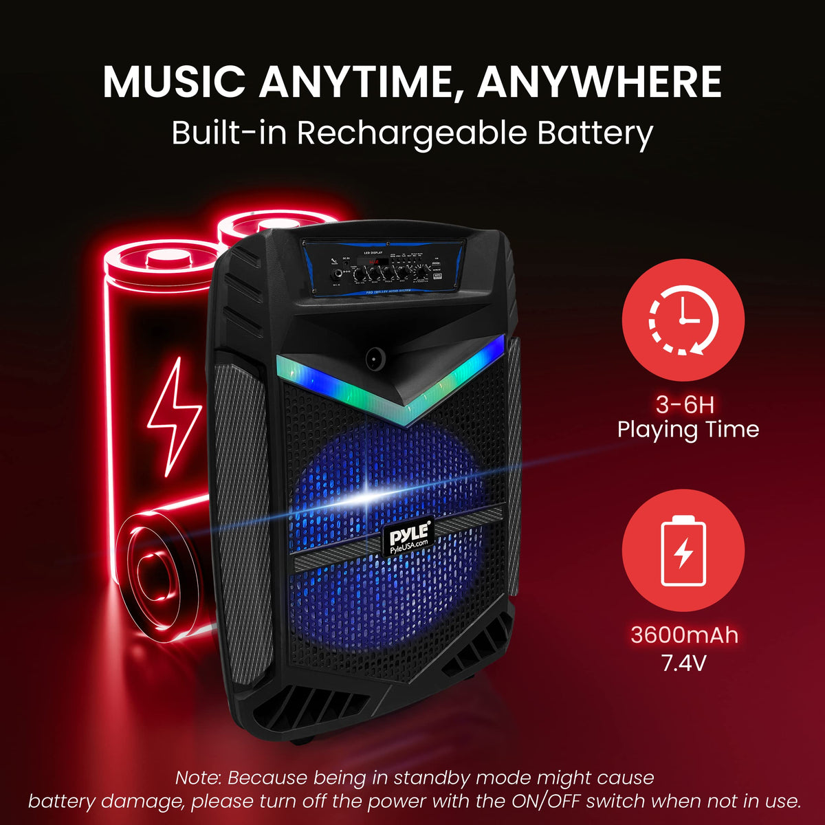 Portable Bluetooth PA Speaker System 800W Rechargeable T8849