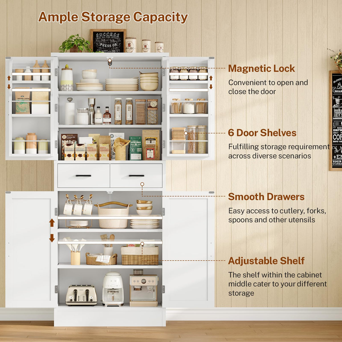 Pantry Cabinet with Barn Doors J7152