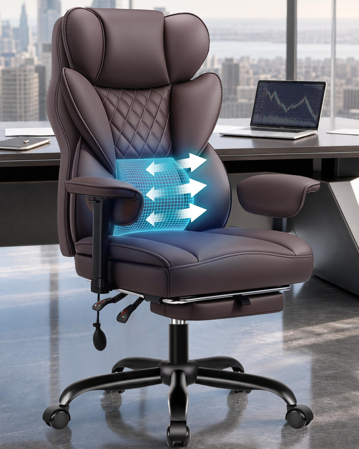 Office Chair with Adjustable Lumbar Support W5127