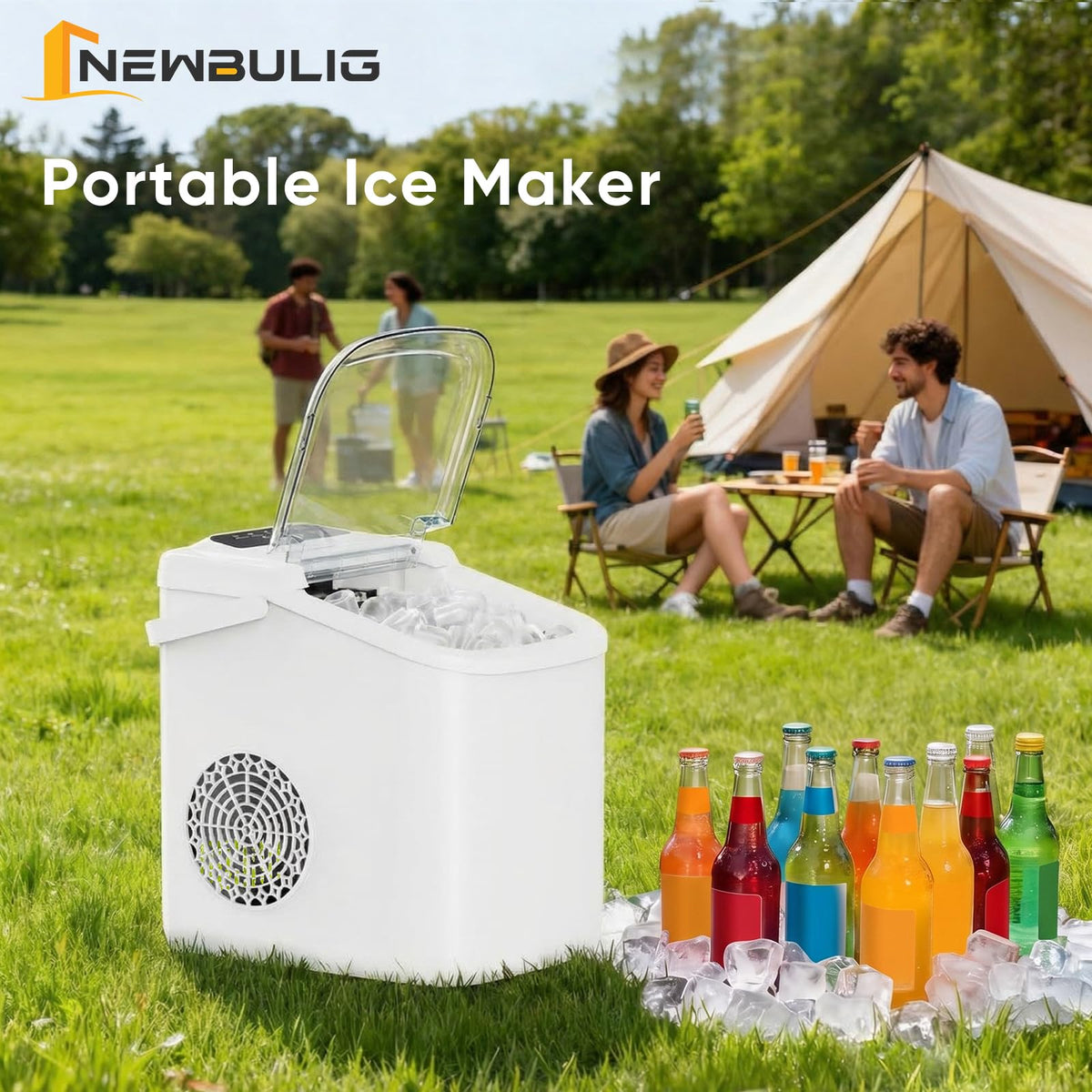 Countertop Ice Maker with Portable Handle O822349