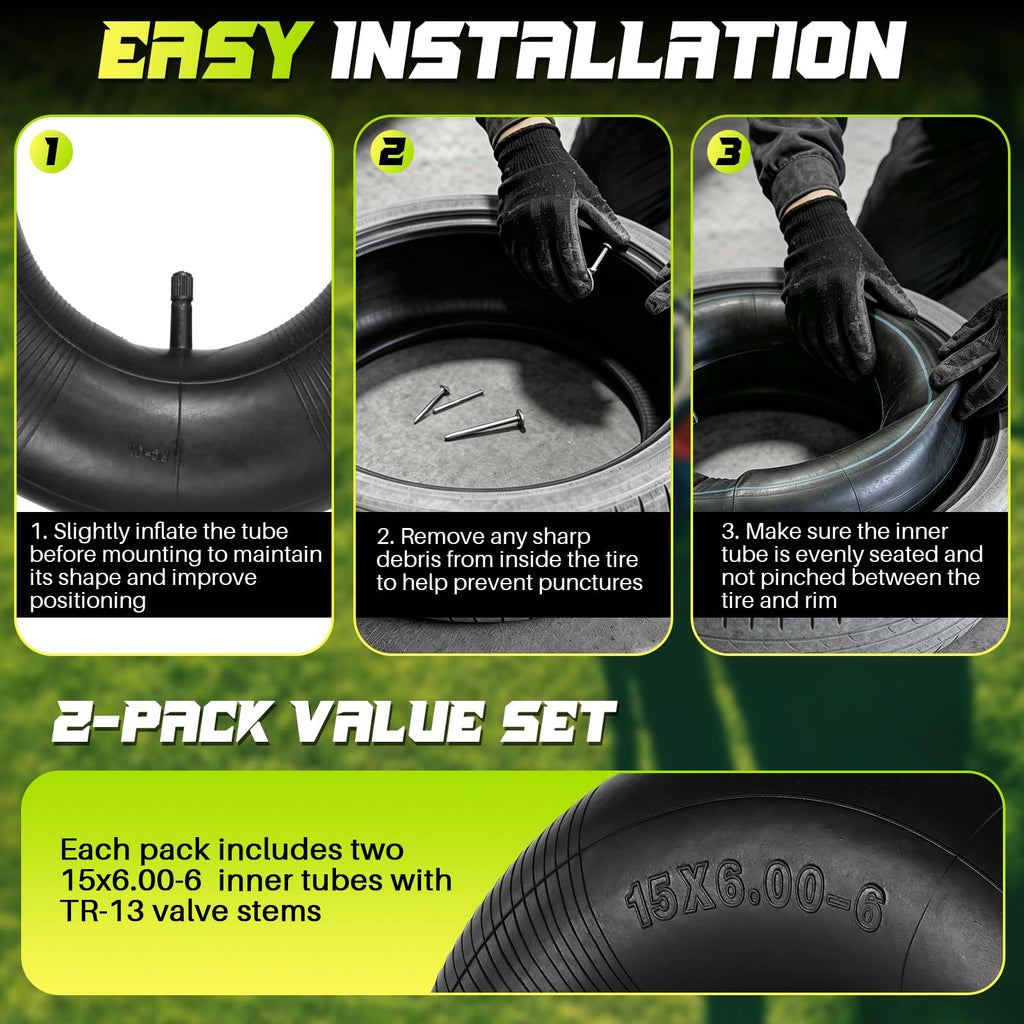 15x6.00-6 Inner Tube 2-Pack A2707