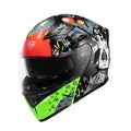 Motorcycle Dual Visor Flip up Modular Full Face Helmet K7098