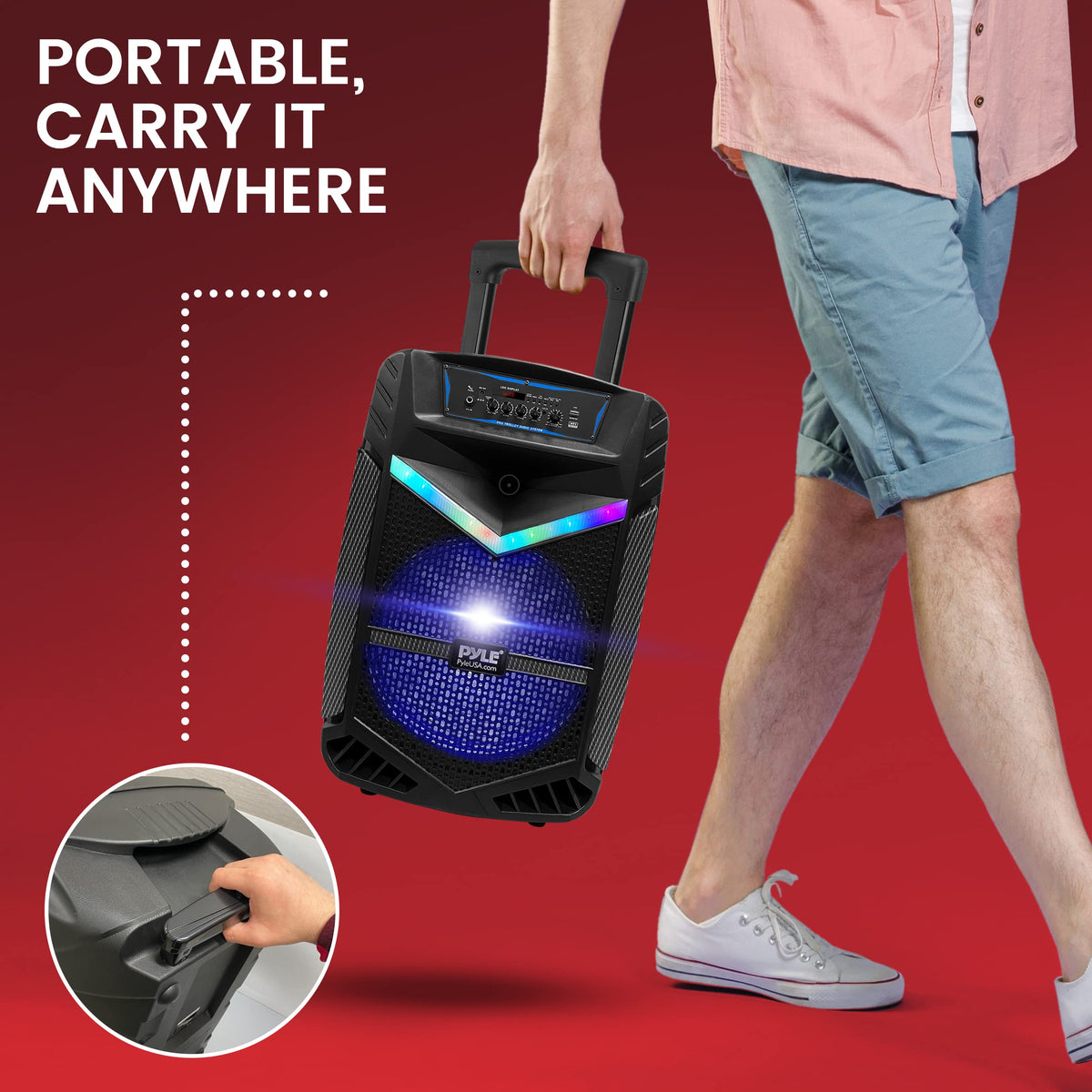 Portable Bluetooth PA Speaker System 800W Rechargeable T8849