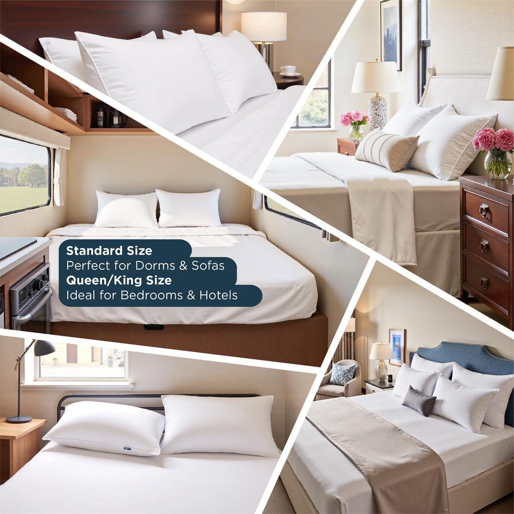 Queen Size Set of 2 Bed Pillows F9038