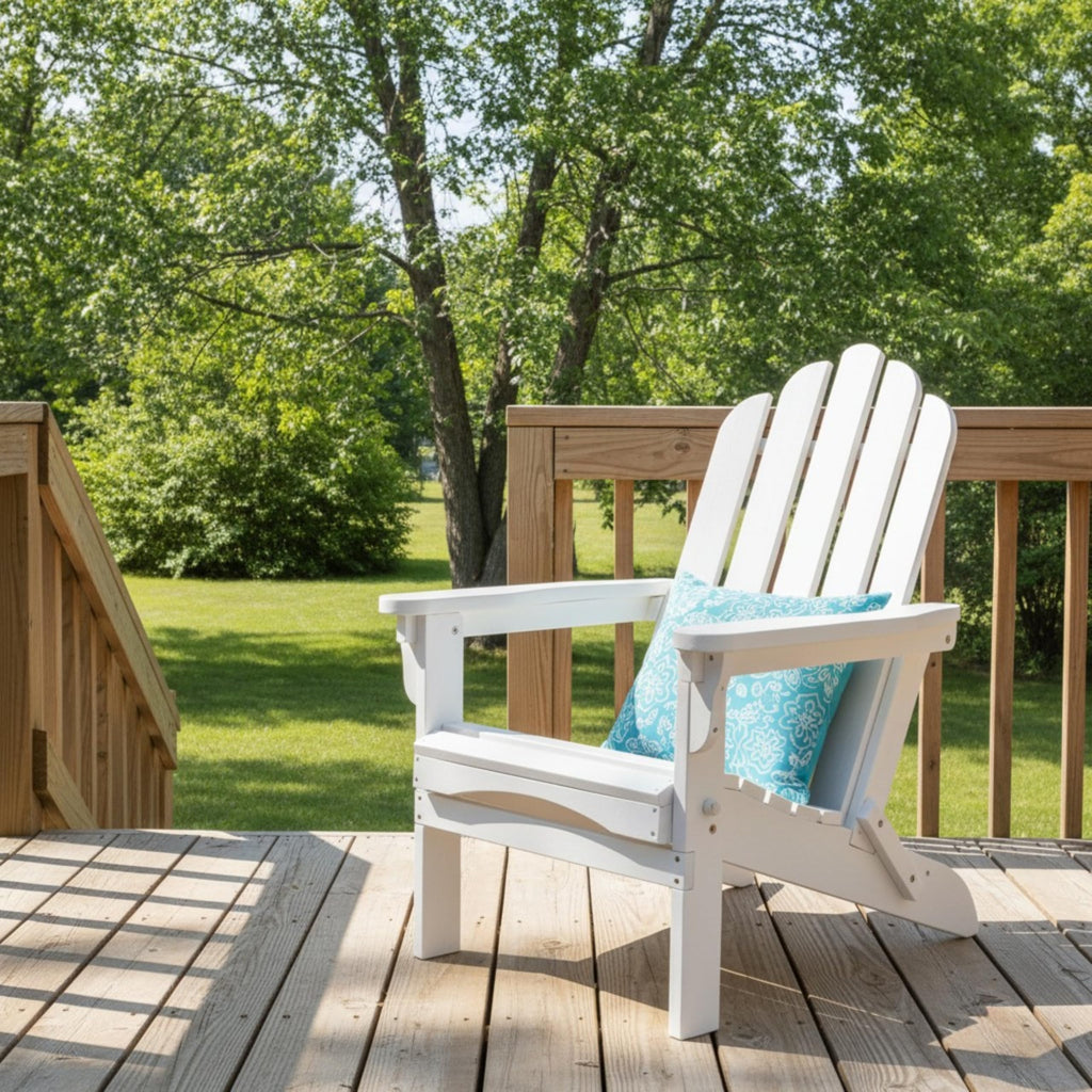 Light Ivory Wooden Outdoor Folding Chair F4886