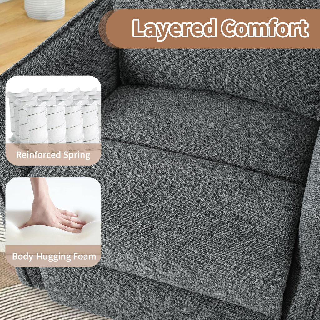 Power Swivel Rocker Recliner Chair Dark Gray A485