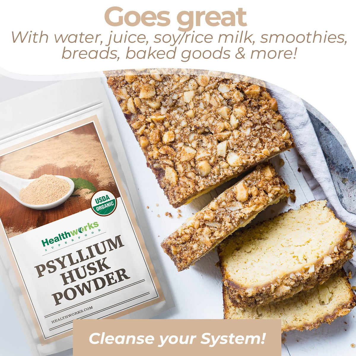 Organic Psyllium Husk Powder 2 lb Z465121
